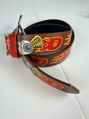 Von Dutch Brown Leather Men's Belt NWT size 34